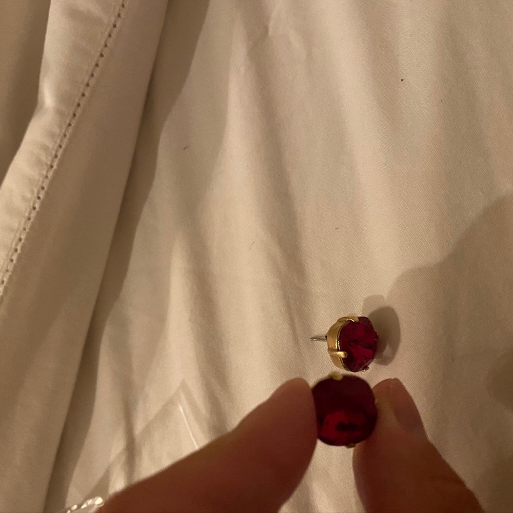 Ruby Stud Earrings - image 2